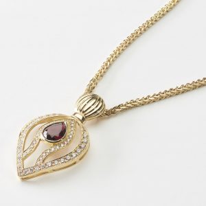 Pendentif Grenat Brillants