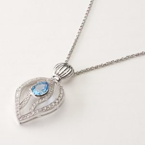 Pendentif Topaze Brillants