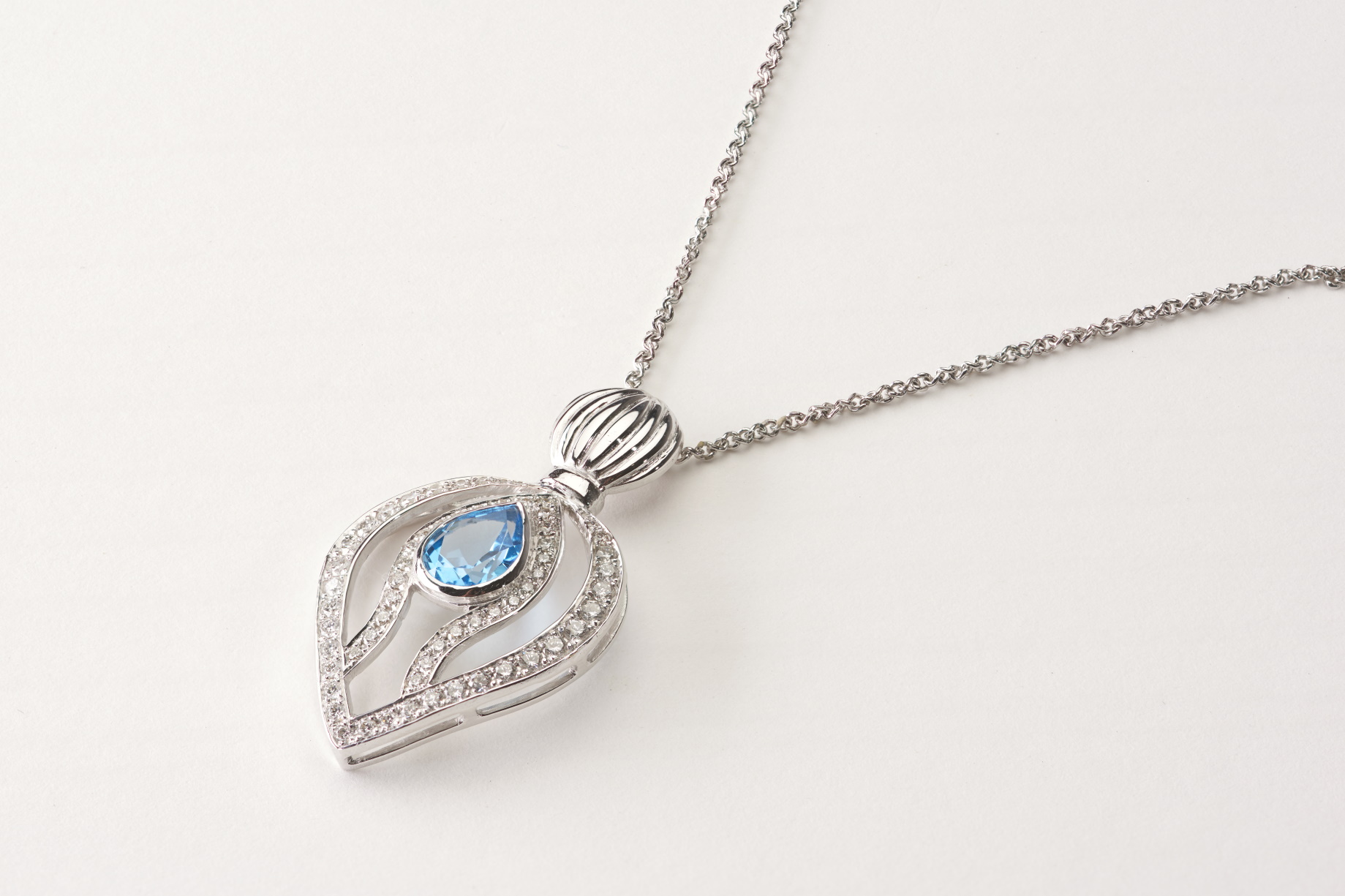 Pendentif Topaze Brillants