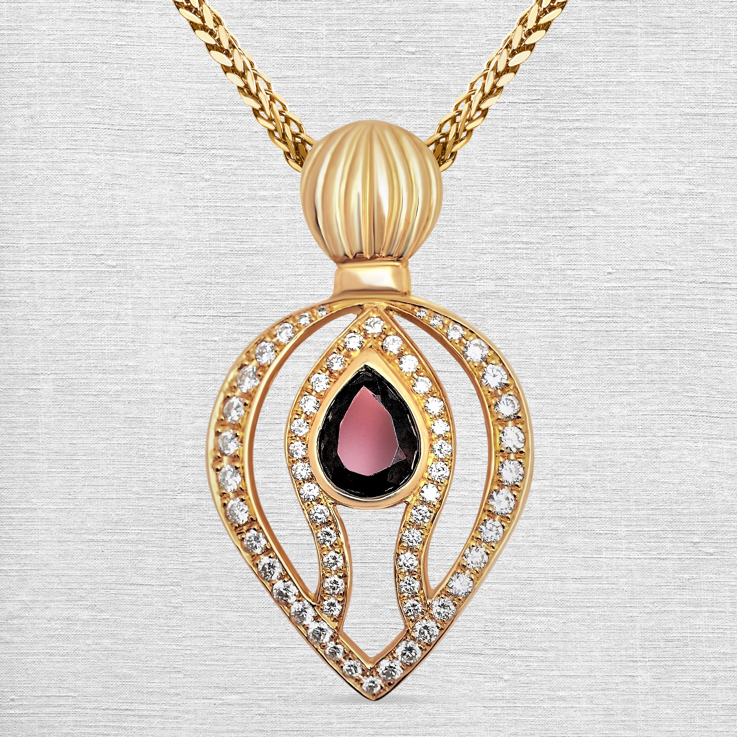 Pendentif Grenat Brillants – Image 3