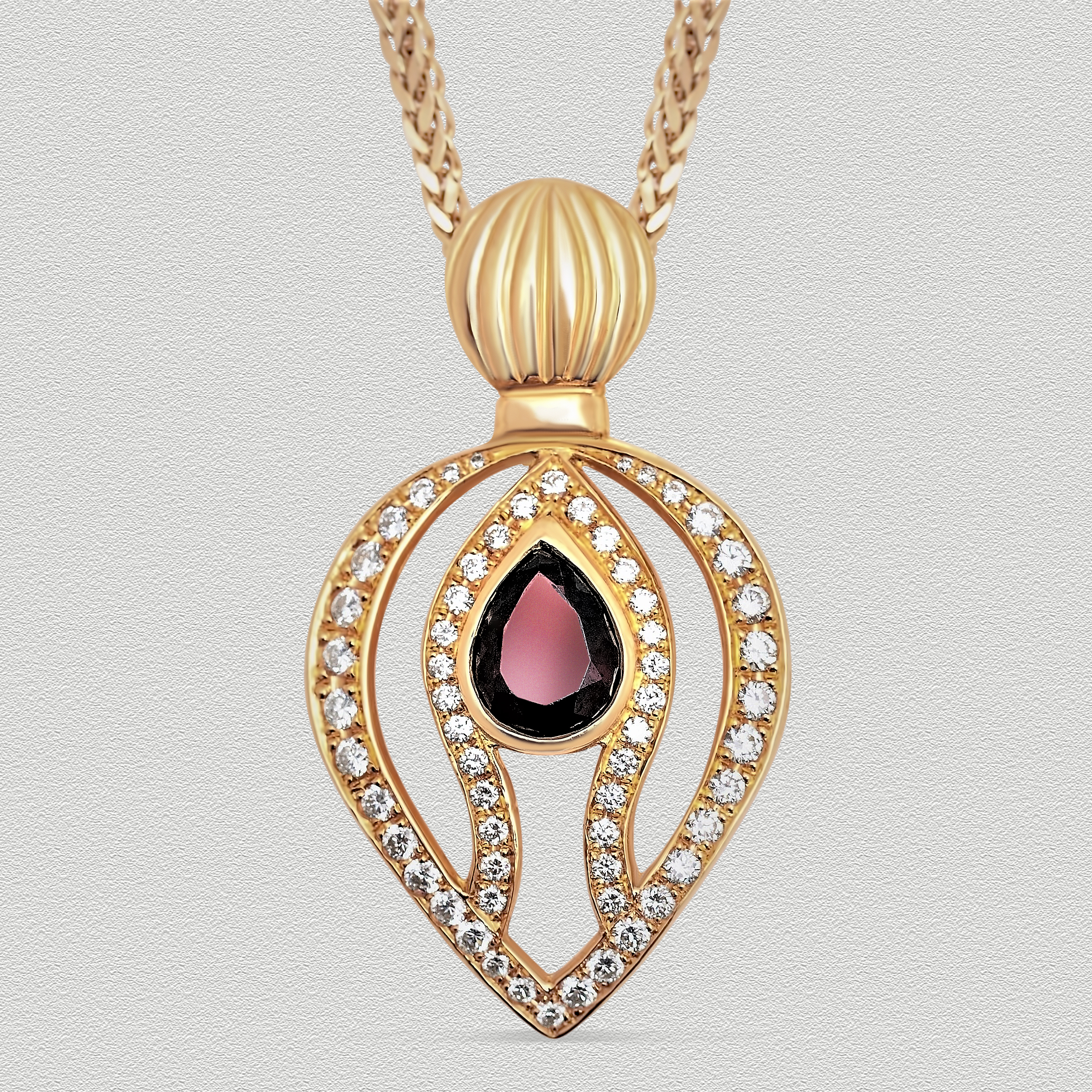 Pendentif Grenat Brillants – Image 2